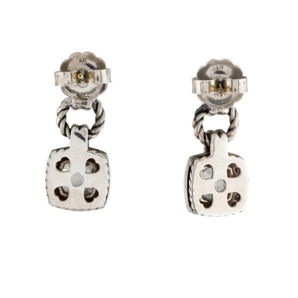David Yurman Topaz & Diamond Earrings - Picture 3 of 3